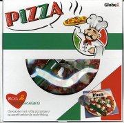 pizza - boks, med pizza-skærer - bog