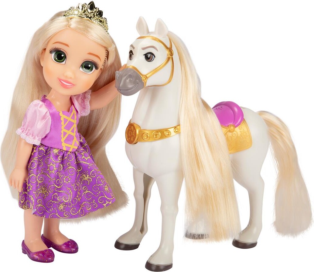 Rapunzel Dukke Med Hest Maximus Disney Princess 15 Cm Se Tilbud