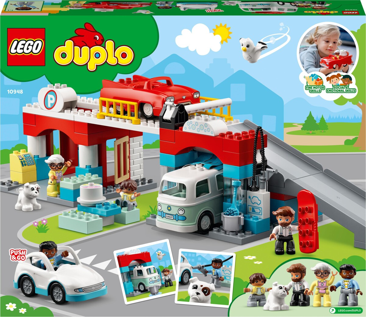 Lego Duplo Bilvask Og Parkeringshus 10948 Se tilbud og køb på