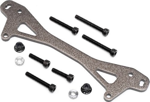 Rear Shock Mount Plate A Gunmetal Mm Hp Hpi Racing Se