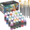 Akrylmaling Sæt - Nassau Fine Art - 24 X 59 Ml - Inkl 12 Pensler