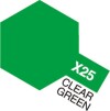 Tamiya - Acrylic Mini - X-25 Clear Green Gloss 10 Ml - 81525