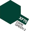 Tamiya - Acrylic Mini - Xf-70 Dark Green 2 Semi Gloss 10 Ml - 81770