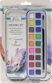 Akvarelmaling Sæt - Inkl Pensel - Nassau - 18 Farver