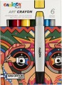 Art Crayon Vandopløselige 6Stk Ass I Æske - 45212 - Carioca