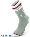 Assassin S Creed - Socks- Grey - White - Crest