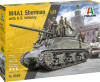 Italeri - M4A1 Sherman Tank Byggesæt Med Figurer - 1 35 - 6568