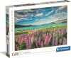 Clementoni Puslespil - Lupins At Lake Tekapo - High Quality - 1500 Brikker