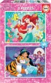 Educa - Disney Princess Puzzles - Ariel Og Jasmin - 2X48 Brikker