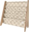 3 Sprouts - Bogreol Til Børn - Checkerboard Beige - 61X62X25 Cm