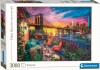 Clementoni Puslespil - Manhatten Balcony Sunset - High Quality - 3000