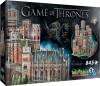 Game Of Thrones 3D Puslespil - The Red Keep - 845 Brikker - Wrebbit 3D