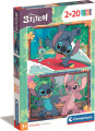 Disney Puslespil - Stitch - Super Color - 2X20 Brikker - Clementoni