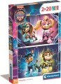 Paw Patrol Puslespil - Mighty Movie - Color - Clementoni - 2X20 Brikker