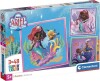 Clementoni Puslespil - Disney Ariel - Super Color - 3X48 Brikker