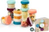 Babymoov - Glass Babybols Multiset - 4X120Ml 4X240Ml Recipe Book