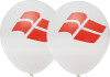 Ballon Med Dannebrog 6 Stk 25 Cm - Scanseason