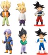 Banpresto - Dragon Ball Z - World Collectable Extra Costume Figurer - 6 Stk