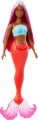 Barbie - Havfrue Dukke - Coral Og Lyserød