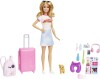 Barbie Dukke - Rejsesæt Med Hvalp - 10 Dele