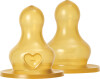 Bibs - Baby Bottle Nipple Round Latex - 2 Pack - Slow Flow