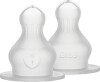 Bibs - Baby Bottle Nipple Round Silicone 2 Pack - Slow Flow