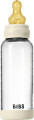 Bibs - Glass Baby Bottle Round Latex Medium Flow - Ivory - 240 Ml