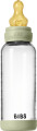Bibs - Glass Baby Bottle Round Latex Medium Flow - Sage - 240 Ml