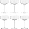 Bloomingville - Astrid Champagneglas - Klar - Glas - 6 Stk