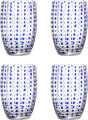 Bloomingville Glas - Brinley - Blå - Glas - Sæt Med 4 - 350 Ml