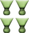 Bloomingville Cocktailglas - Corliss - Grøn - Glas - Sæt Med 4 - 165 Ml