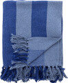 Bloomingville - Frello Plaid Tæppe - Blå - 160X130 Cm - Bomuld