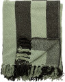 Bloomingville - Frello Plaid Tæppe - Grøn - 160X130 Cm - Bomuld