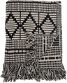 Bloomingville - Gutte Plaid - Genanvendt Bomuld - 160X130 Cm - Sort