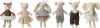 Bloomingville Mini - Animal Friends Kludedukke Dyr - Rosa - Bomuld - 6 Stk