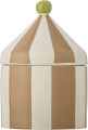 Bloomingville Mini - Cimmi Krukke Med Låg - Beige - Stentøj
