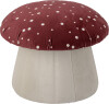 Bloomingville Mini - Lue Puf - Rød - Polyester