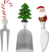 Bloomingville - Misa Juleostebestik - Rød - Glas - 3 Dele