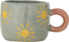 Bloomingville - Kop Nini - Blå Med Sol - Stentøj - 110 Ml