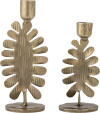 Bloomingville - Oaken Lysestager - Guld - Metal - 2 Stk