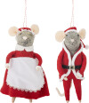 Bloomingville - Peo Ornament Julefigur Sæt - Rød - Uld - 2 Stk