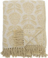 Bloomingville - Pratello Plaid - Gul - Bomuld - 160X130 Cm