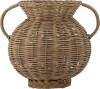 Bloomingville - Uni Vase I Flet - Natur - Rattan - H 25 5 Cm