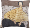 Bloomingville - Zita Pude - Gul - Polyester - 45X45 Cm