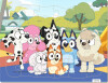 Bluey - Indrammet Pap Puslespil - 24 Brikker - Venner
