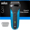 Braun - Series 3 Elektrisk Barbermaskine Våd- Og Tørbarbering 310S - Blå