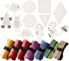 Broderifigurer Med Broderigarn - Str 8-17 Cm - Assorterede Farver