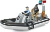 Bruder - Bworld Police Boat With Rotating Beacon Light 62733