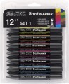 Winsor Newton - Brushmarker Tusser - Levende Toner - 12 Stk