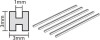 Tamiya - Plastic Beams - Clear - 3 Mm H-Shaped - 5 Stk - 70206